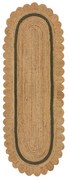 Ciemnozielono-naturalny chodnik z juty tkany ręcznie 80x230 cm Grace Green – Flair Rugs