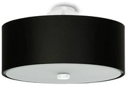 Czarny okrągły plafon z abażurem 30 cm - EX661 G9-R65