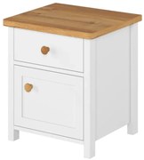 Biały szafka nocna z szufladą - SO E8-H80