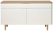 Niska komoda z drewna białego dębu Unique Furniture Amalfi