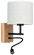 Spot-Light 57291974 - Lampa BOHO 1xE27/25W + LED/1W/230V dąb, elastyczna