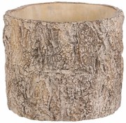 Osłonka na kwiaty imitująca korę drzewa, 21 x 21 x 17 cm, beton, 21 cm