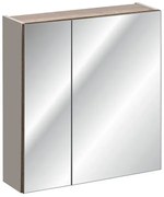 Szafka do łazienki z lustrem szary krzemowy M4-P83