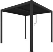 PERGOLA OGRODOWA LUXE 4X4X2,5 M ANTRACYT Z OŚWIETLENIEM LED