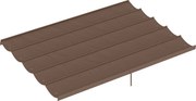 Outsunny Zapasowy dach do pergoli 4 x 3 m, rozsuwany, z otworami odpływowymi, wytrzymały, poliester, kawa | Aosom PL