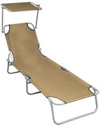 Leżak ogrodowy z zadaszeniem taupe M0-K24