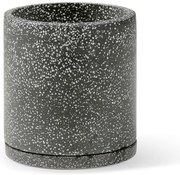 Ciemnoszara doniczka Bonami Selection Terrazzo, ø 34 cm