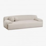 Sofa Trzyosobowa Tapicerowana Shirina Bouclé Beige - Sklum