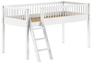 Białe podwyższone łóżko dziecięce z litego drewna bukowego 90x200 cm Forrest – Vipack