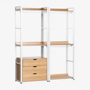 Modułowa Otwarta Szafa 2-częściowa Z Szufladami Ze Stali I Mdf Ariaster Miel - Sklum