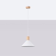 Lampa wisząca JAGA biała SOLLUX  LIGHTING