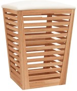 Skandynawski drewniany stołek do łazienki P2-W76