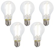 Zestaw 5 inteligentnych żarówek LED E27 ściemnialnych A60 przezroczystych 7W 806 lm 2700-6500K