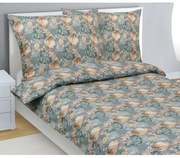 Bellatex Pościel bawełniana Monstera, róże szary,140 x 200 cm, 70 x 90 cm