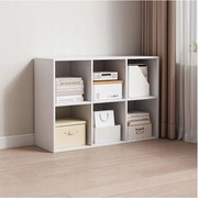 Regał otwarty komoda kostka 2x3 pojemny biały na książki biurowy nowoczesny