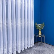 Firana haftowana Paula na markizecie trzy pasy wzorów wys. 280 cm