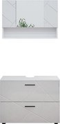 Zestaw mebli łazienkowych biały wysoki połysk 80x41x58.6 irma