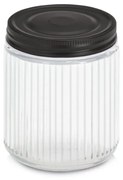Słoik z metalową pokrywką KITCHEN ESSENTIALS, ryflowane szkło