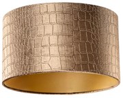 Abażur welurowy w designie krokodyla ze złotym wnętrzem 35/35/20