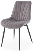 Welurowe szare krzesło pikowane W3-A24