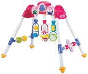Baby Mix Dziecięca grająca huśtawka edukacyjna DeLux różowa, 40 x 55 cm