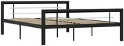 Czarne metalowe łóżko dwuosobowe 160x200 cm G0-H92