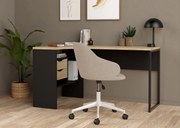 Biurko narożne Function 118 czarny mat / dąb sonoma