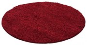 Dywan Shaggy Czerwony 200 cm x 200 cm koło