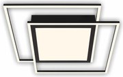 Brilo - Plafon LED 2xLED/16W/230V + LED/19W 51,5x51,5 cm czarny