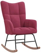 Czerwony nowoczesny fotel bujany do salonu B4-N85