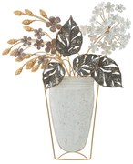 Metalowa dekoracja ścienna 45,5x53 cm Floral – Mauro Ferretti