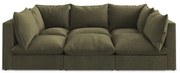 Sofa w kolorze khaki 255 cm Manao – Makamii