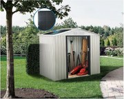 Metalowy domek ogrodowy Nebraska - 4,07 m² z panelami słonecznymi