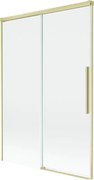 Mexen Rox parawan nawannowy 2-skrzydłowy rozsuwany 120 x 150 cm, transparent, złoty szczotkowany - 8C9-120-001-55-00