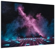 Obraz - Różowo - niebieski dym (70x50 cm)