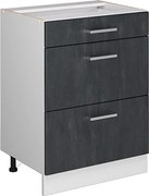 Szafka dolna do kuchni czarny beton 60x46x81.6 r-line