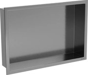 Mexen X-Wall-R półka wnękowa z kołnierzem 45 x 30 cm, gun gray szczotkowany - 19E0453010