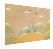 Plakat Podróżująca żyrafa 60x40 cm bez ramy z marginesem ARTGEIST B