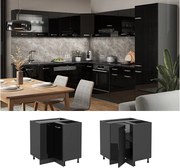 Szafka narożna czarny wysoki połysk 75.6x60x81.6 r-line