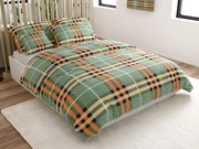 PrzytulneMieszkanie.pl PrzytulneMieszkanie.pl Pościel z mikrofibry PLAIDORY zielona Rozmiar pościeli: 2 szt 70 x 90 cm | 200 x 220 cm