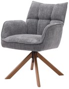 Szare tapicerowane fotele jadalniane zestaw 2 szt. Marilla – Unique Furniture