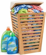 Skandynawski drewniany stołek do łazienki P2-W76