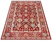 Prostokątny czerwony dywan z frędzlami B5-M05