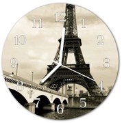 Zegar szklany okrągły Paryż