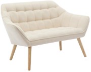 Kanapa 2-osobowa z beżową tapicerką - CASERTA