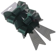 Zestaw świątecznych kokardek 14 x 20 cm, zielony, 2 szt., 14 cm