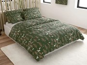 PrzytulneMieszkanie.pl PrzytulneMieszkanie.pl Pościel z mikrofibry OAK DEER ciemnozielony Rozmiar pościeli: 70 x 90 cm | 140 x 200 cm