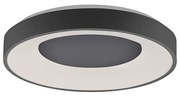 Nowoczesna lampa sufitowa ciemnoszara z LED 3-stopniowy ściemniacz - Steffie Nowoczesny Oswietlenie wewnetrzne