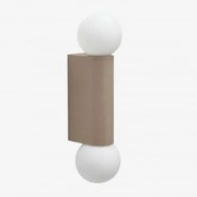 Kinkiet Ścienny Z 2 Kulami Szklanymi Do Użytku Zewnętrznego, Aluminiowy Irvine Moka Brown - Sklum