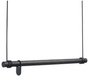 Czarny wieszak ścienny z litego drewna dębowego 80 cm Swing M – LIND DNA